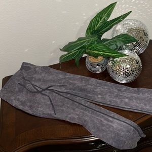 PINK active workout yoga leggings with drawstring in grey